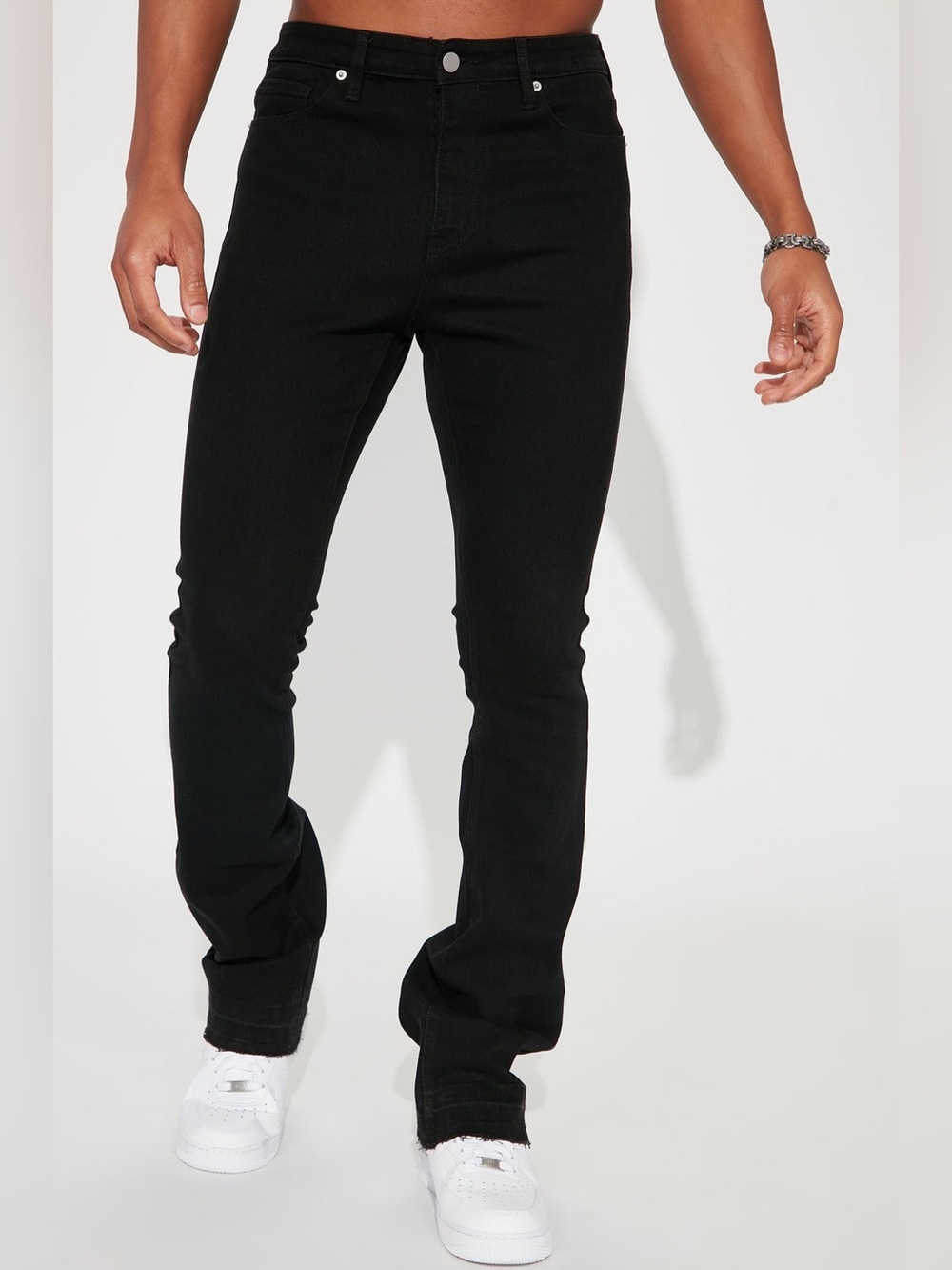 Fashion Nova Men Cornell Stacked Skinny Flare Jeans Size 34